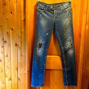 SILVER - “Tuesday” Camo Patch, Mid Rise - Skinny Jeans - W30”/L31”